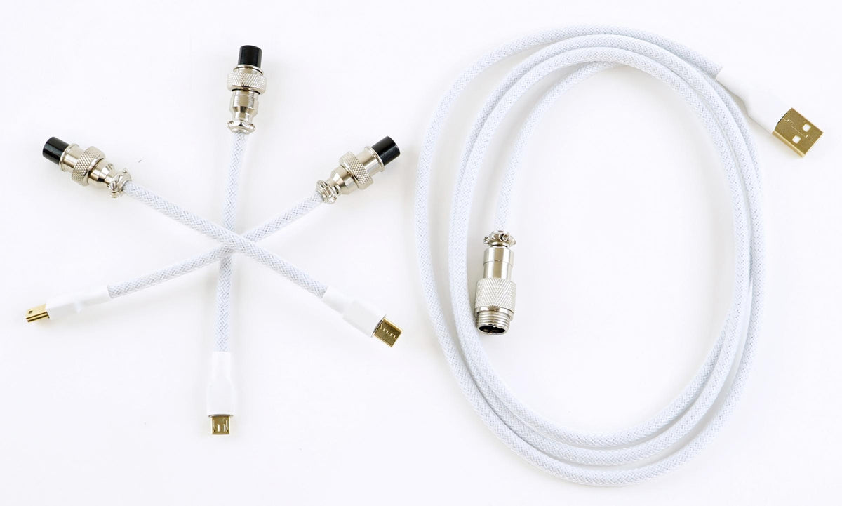Kraken White Sleeved Aviator Universal USB Keyboard Cable MKMIHRW3OL |80376|