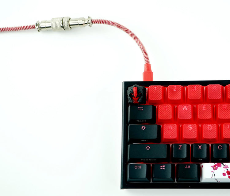 Kraken Red Sleeved Aviator Universal USB Keyboard Cable MKBF314SSI |39573|