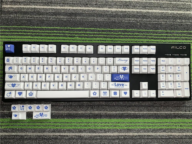 KBParadise Love Blue 111 Key Cherry Profile Dye Sub PBT Keycap Set