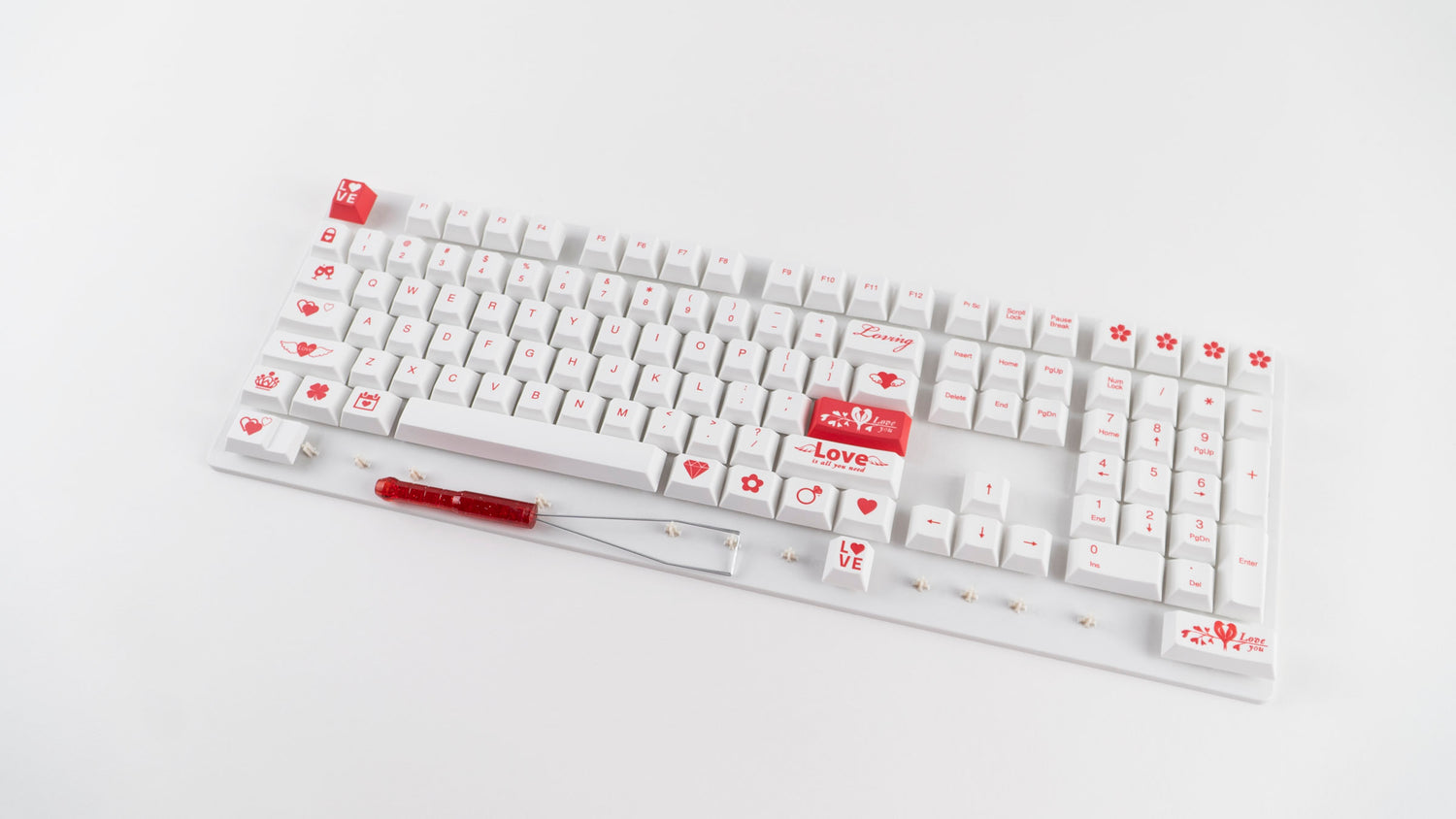 KBParadise Love Red 111 Key Cherry Profile Dye Sub PBT Keycap Set