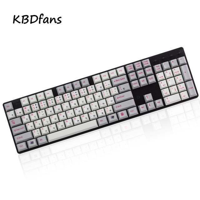 KBDFans Dye Sub White/Japanese PBT Cherry Profile Keycaps MK1TG07W8U |0|