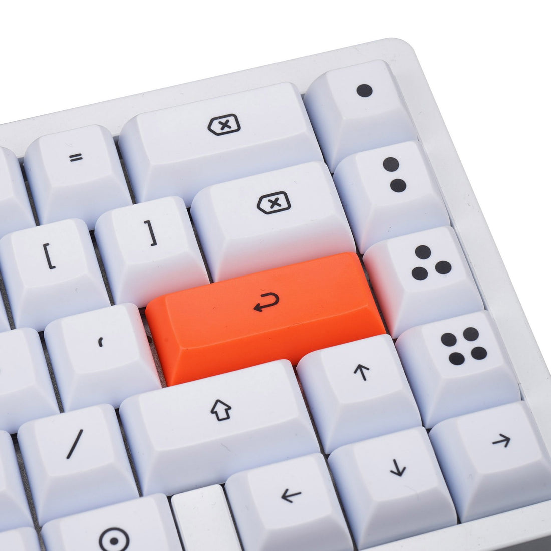 KBDFans White / Orange 124 Key Dye Sub KAT Profile PBT Keycap Set