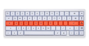 KBDFans Dye Sub PBT KAT Profile Keycap Set White/Orange MKSZP79O9M |40441|
