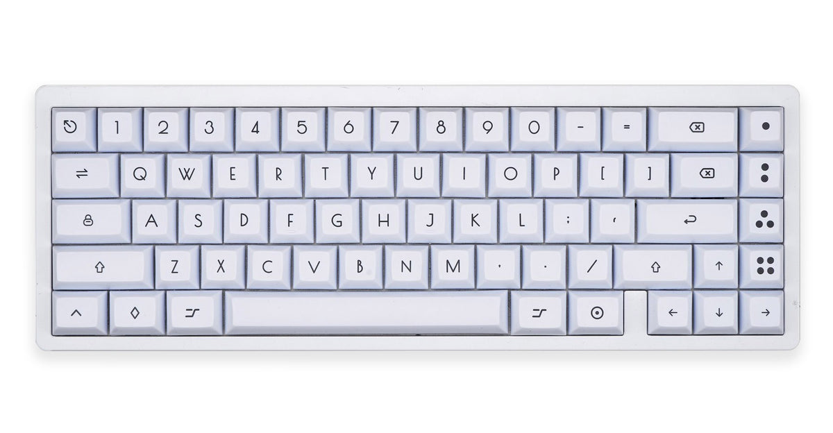 Keycode 124 KBDFans White / Orange 124 Key Dye Sub KAT Profile PBT Keycap Set