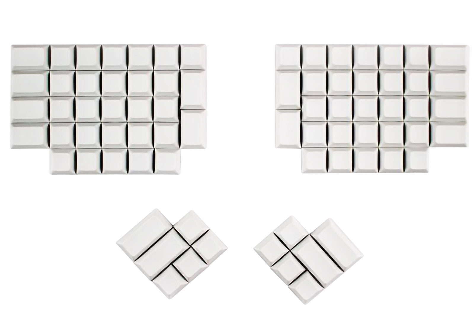 KBDFans ErgoDox White 76 Key DSA Profile Blank Keycap Set MK0TCTEA4V |0|