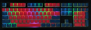 Ducky 108 Key PBT Seamless Backlit Doubleshot Pudding Keycap Set Coral / Blue MK26M4NUGF |26941|