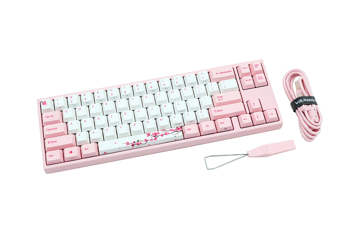 Ducky x Varmilo Miya Pro Sakura Pink LED 65% Dye Sub PBT Mechanical Ke