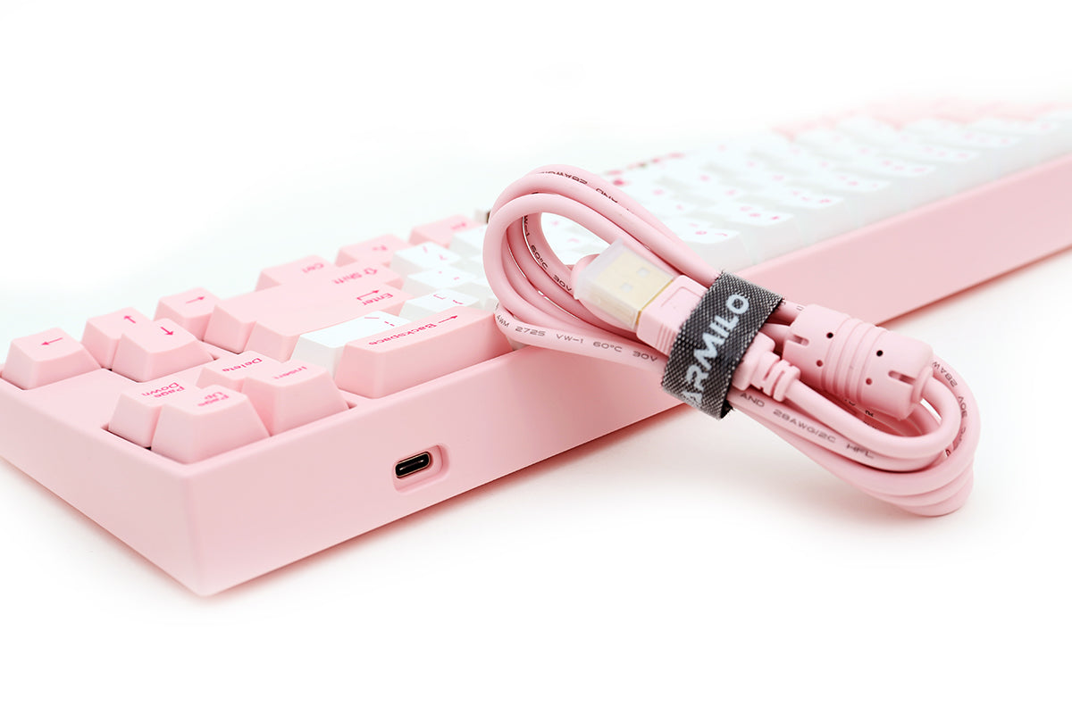 Ducky x Varmilo Miya Pro Sakura Pink LED 65% Dye Sub PBT Mechanical Ke