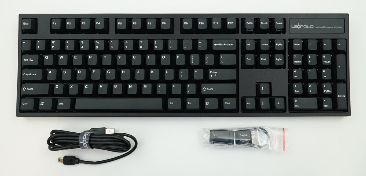 Leopold FC900R Black PD Double Shot PBT Mechanical Keyboard