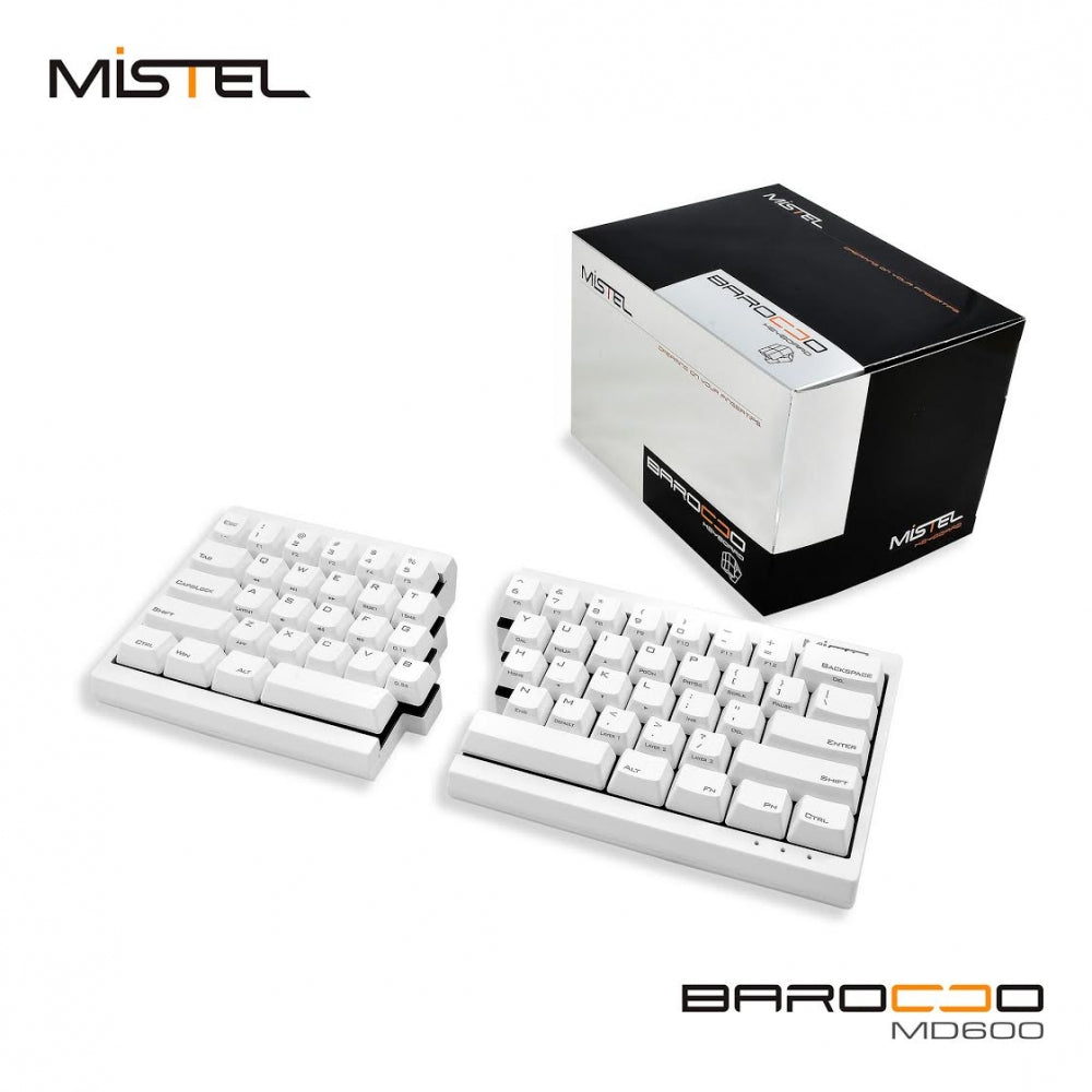 Mistel Barocco White 60% Laser Engraved PBT Mechanical Keyboard