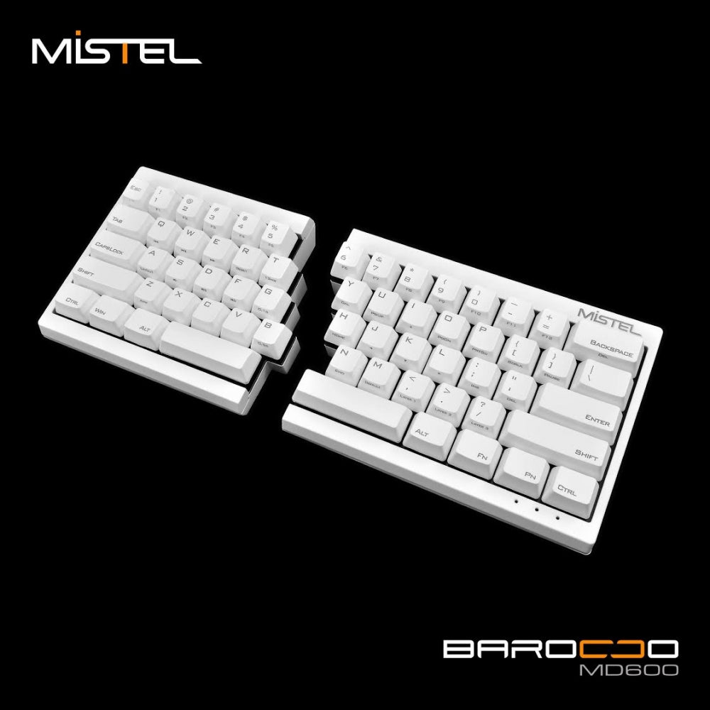 Mistel Barocco White 60% Laser Engraved PBT Mechanical Keyboard