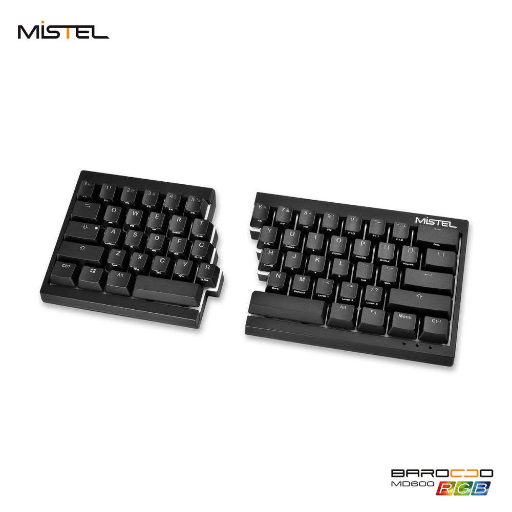 Mistel Barocco Black 60% Split RGB Keyboard MK77KFEOMN |40846|