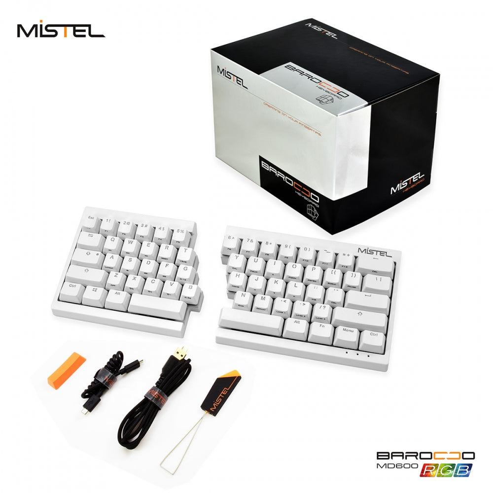 Mistel Barocco White 60% RGB Double Shot PBT Mechanical Keyboard