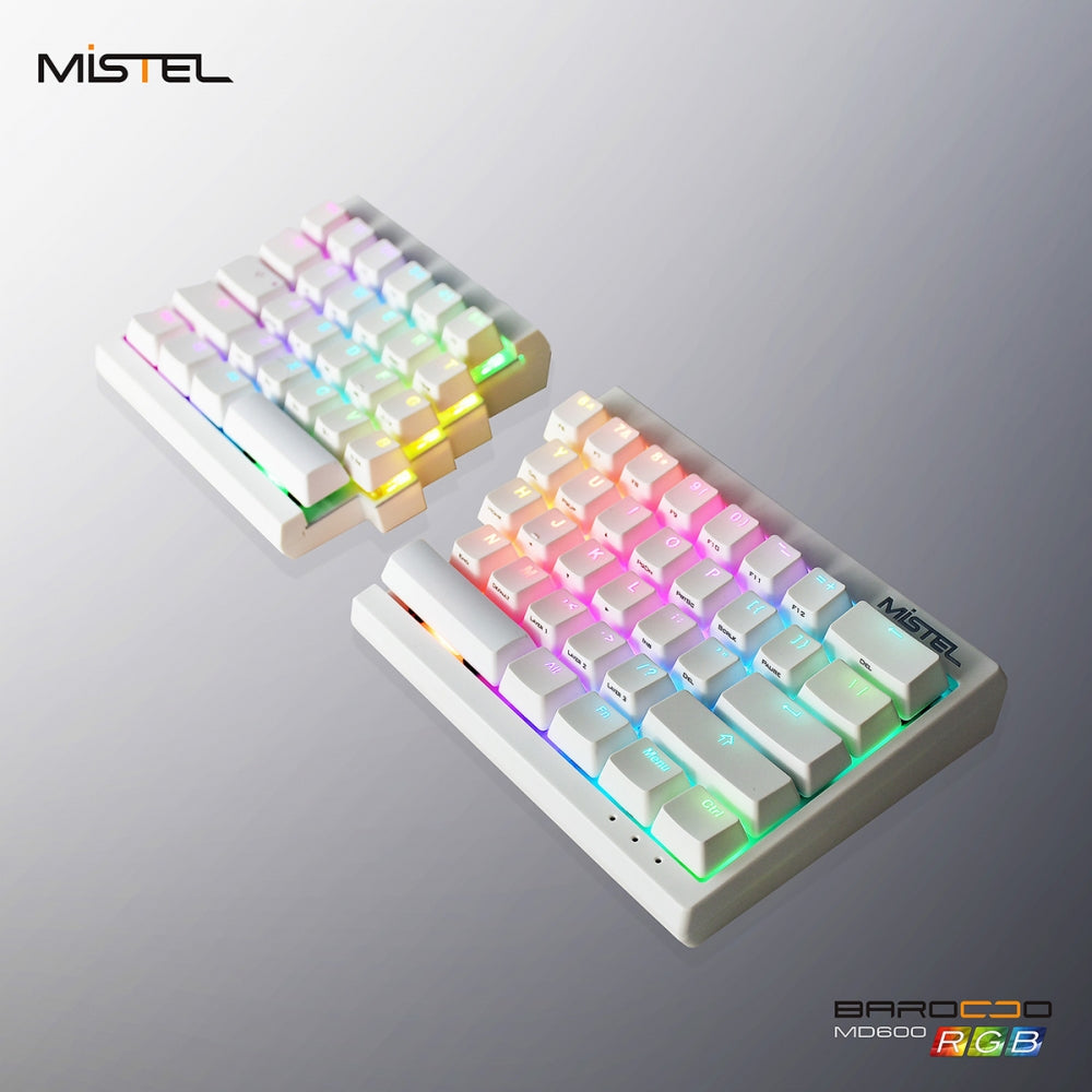 Mistel Barocco White 60% RGB Double Shot PBT Mechanical Keyboard