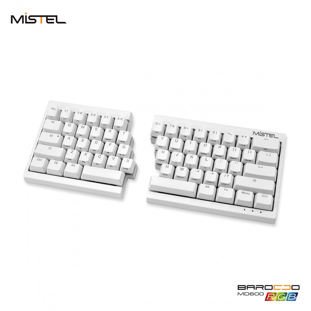 Mistel Barocco White 60% RGB Double Shot PBT Mechanical Keyboard