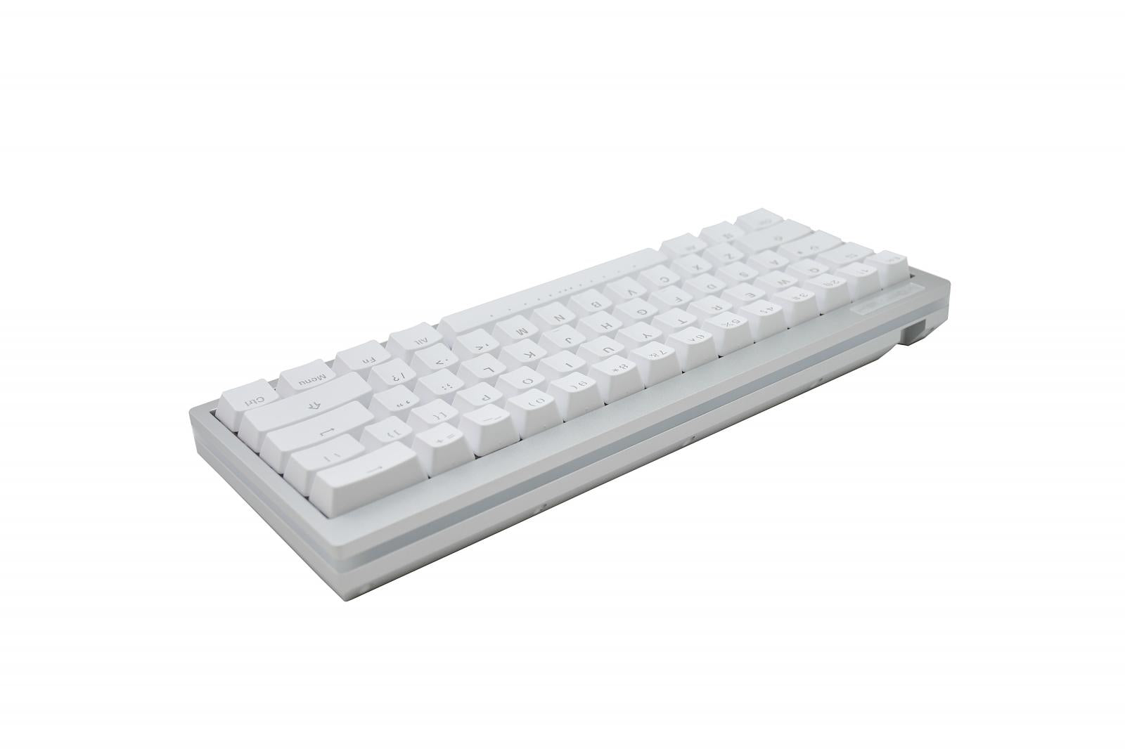 Vortex POK3R Silver LE Frosted White Border RGB LED 60% Double Shot PBT  Mechanical Keyboard