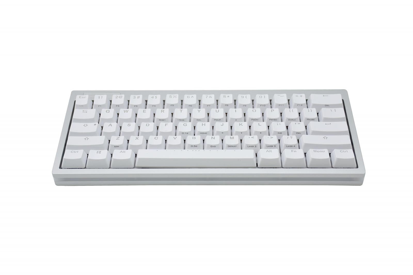 Vortex POK3R Silver LE Frosted White Border Mechanical Keyboard