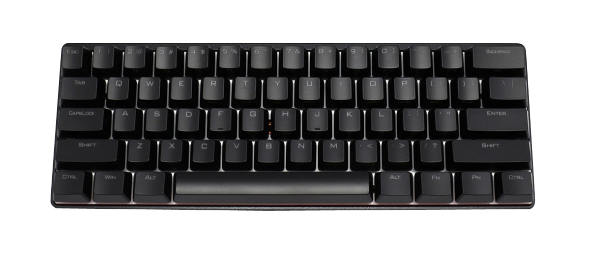 Vortex POK3R Black Aluminum Blue LED 60% Mechanical Keyboard