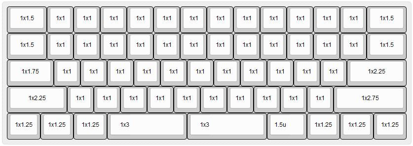 0.01 Z62 Dark Grey 60% White LED Blank PBT Mechanical Keyboard keyboard image