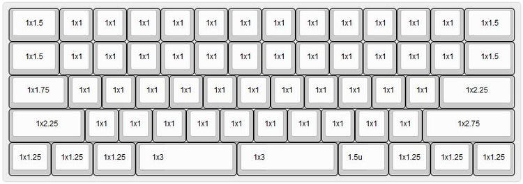 0.01 Z62 Dark Grey 60% White LED Blank PBT Mechanical Keyboard MKRNDO1MEE |41202|