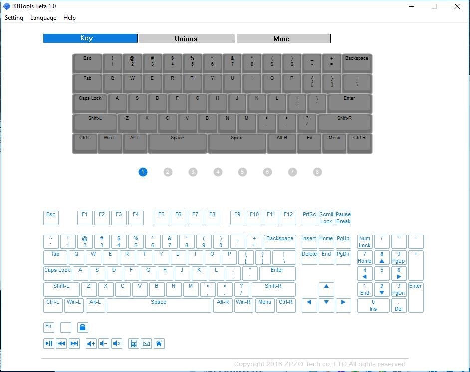0.01 Z62 Dark Grey 60% White LED Blank PBT Mechanical Keyboard keyboard image