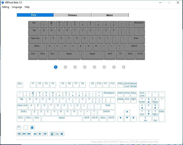 0.01 Z62 Dark Grey 60% White LED Blank PBT Mechanical Keyboard MKRNDO1MEE |41200|