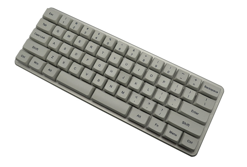 0.01 Z62 Silver Dye Sub White LED 60% Dye Sub PBT Mechanical Keyboard