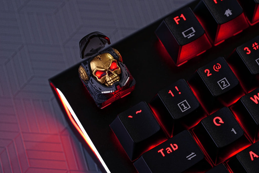 Hot Keys Project HKP Astronskull Black Gold Artisan Keycap