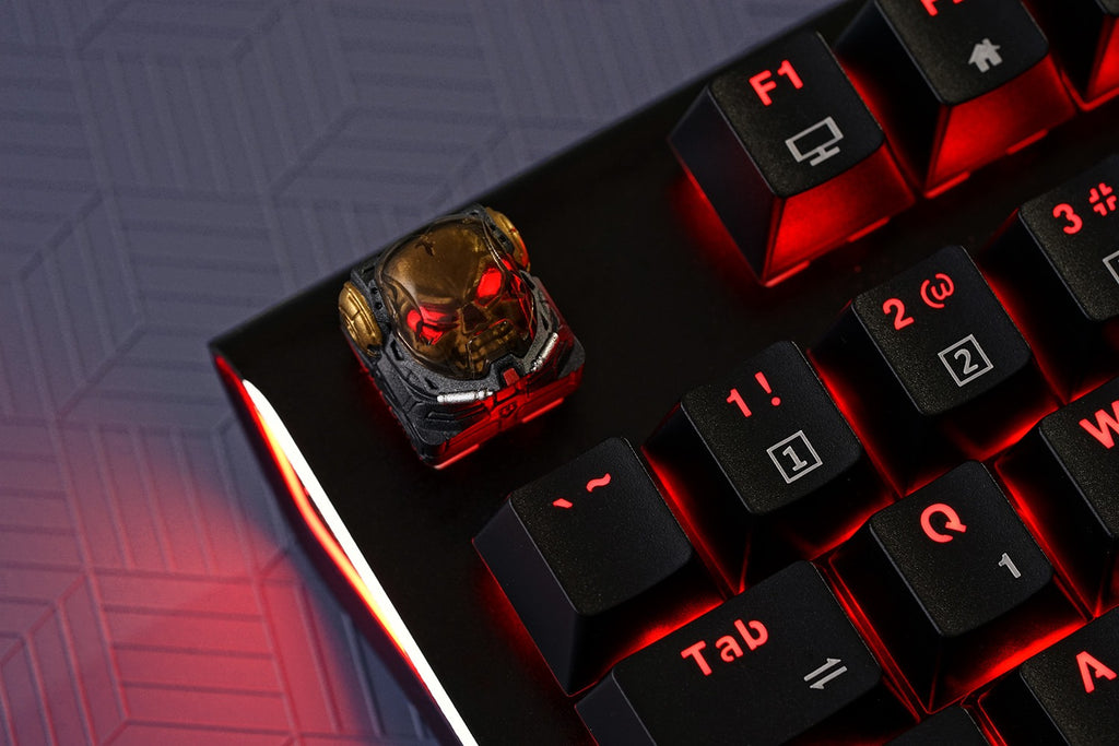 Hot Keys Project HKP Astronskull Black Gold Artisan Keycap