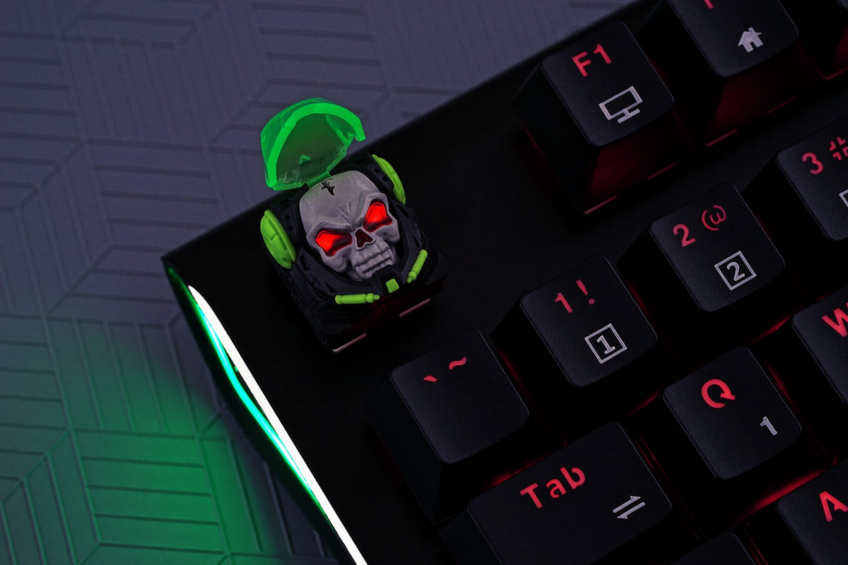 Project Gunship Key Keyboard Hot Keys Project HKP Astronskull Green Poison Artisan Keycap
