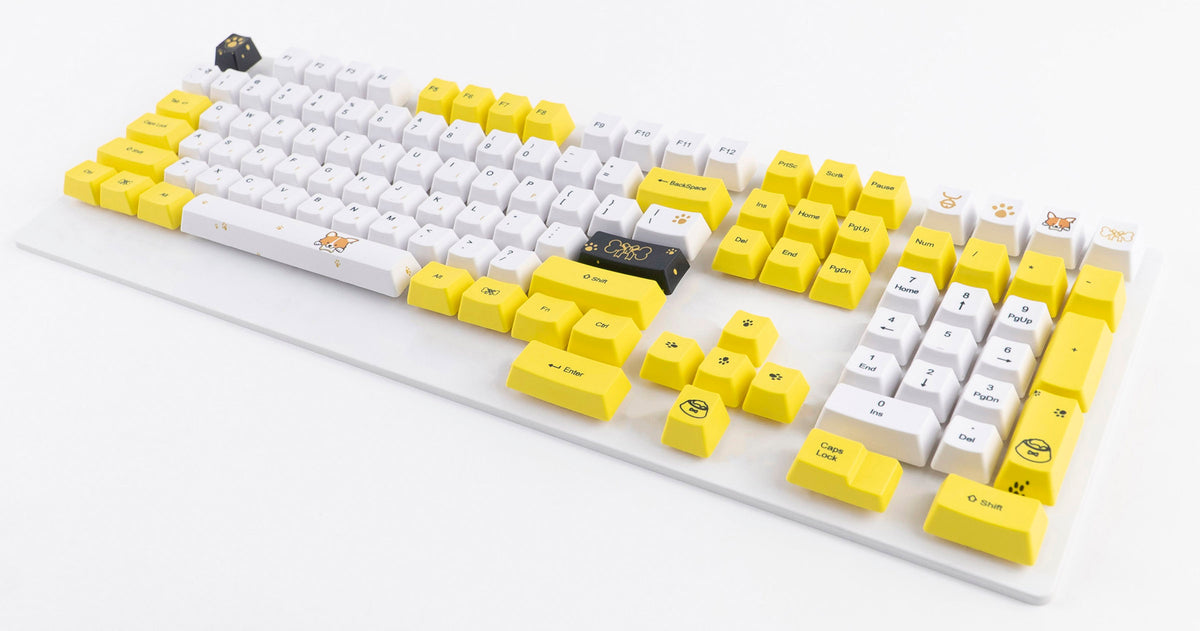 KBParadise Yellow Puppy 112 Key OEM Profile Dye Sub PBT Keycap Set