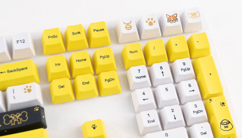 KBParadise Yellow Puppy 112 Key OEM Profile Dye Sub PBT Keycap Set