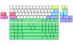 KBDFans DZ60 ANSI CNC Brass Plate- 2.25u Left Shift MKND1LBA1B |76179|