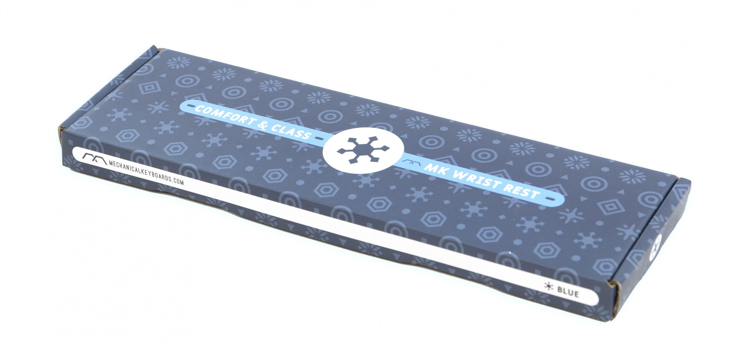 MK Snowflake Compact 60% Wrist Rest Blue Leather w/ White Stitching MKGQY8A29H |26955|
