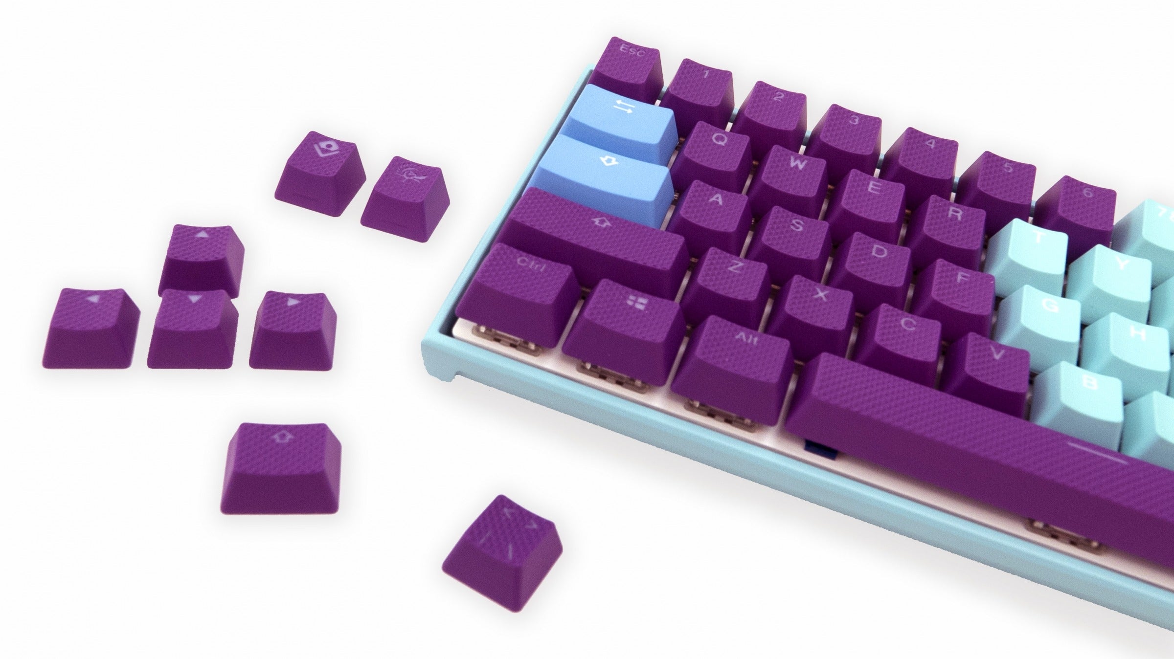 Ducky x MK Creator Purple 32 Key Rubber Backlit Double Shot Keycap Set MK6Y0CSH3H |26961|