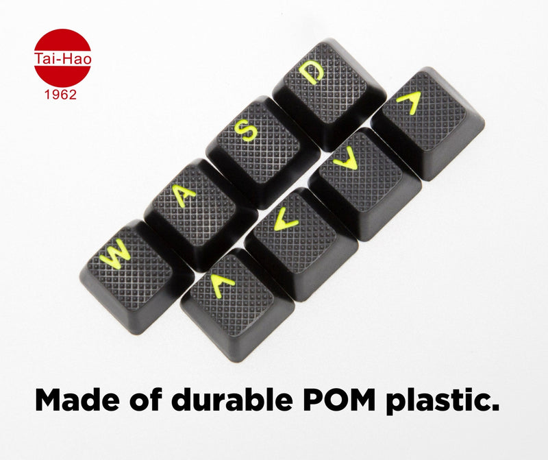 Tai-Hao Black w/ Green Legends 8 Key OEM Profile Double Shot POM Keyca
