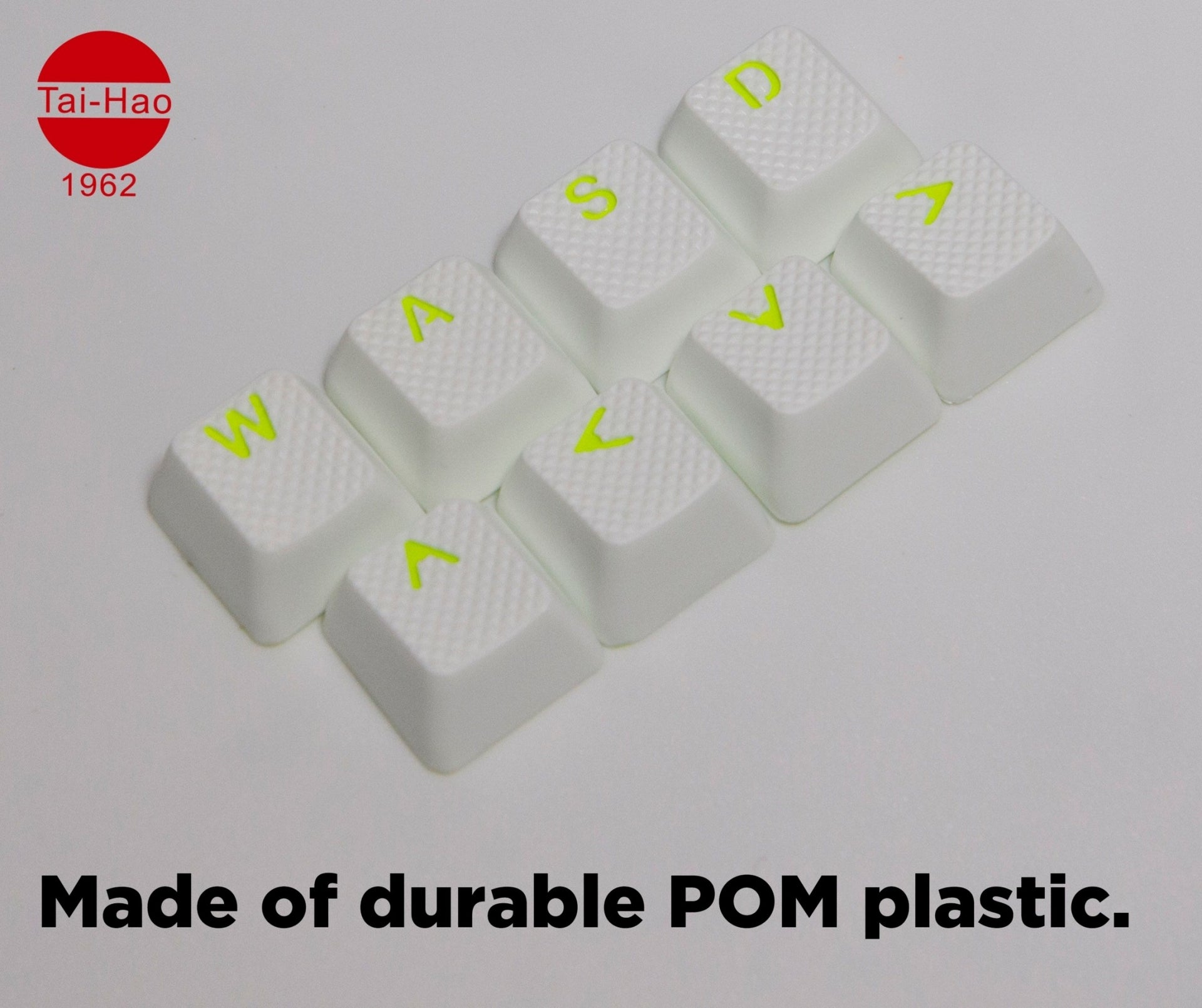 Tai-Hao White w/ Green Legends 8 Key OEM Profile Double Shot POM Keyca