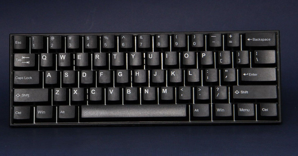 Tai-Hao White on Black 130 Key Cubic Double Shot ABS Keycap Set