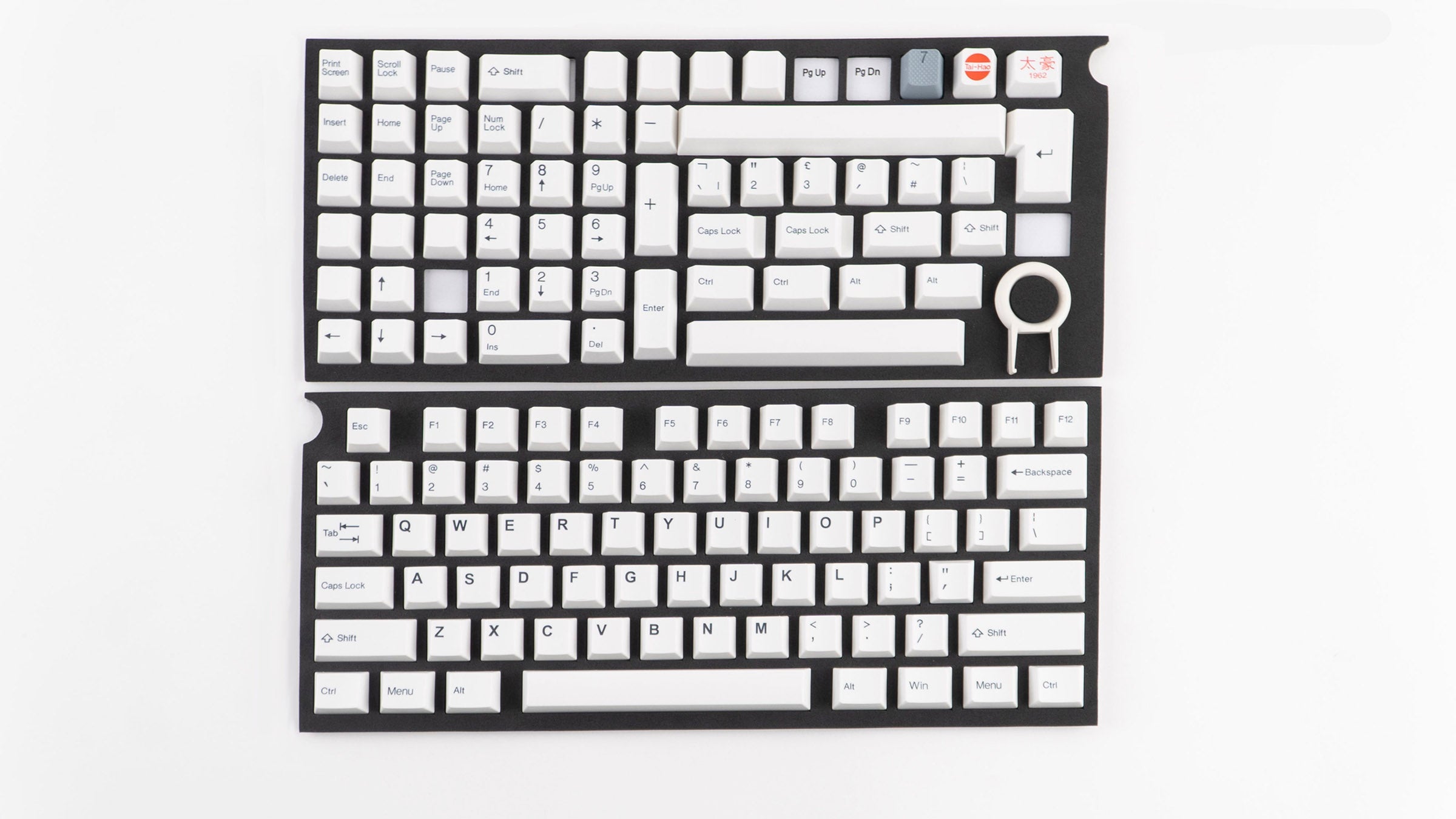 Tai-Hao 128 Key ABS Double Shot Cubic Keycap Set White (BoW) MKBH05QTAD |69730|