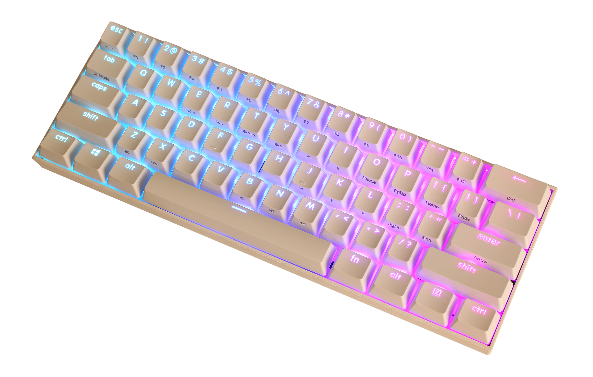 KBParadise V60 The 2 White RGB LED 60% Double Shot PBT Hotswap Mechani KBParadise V60 The 2 White RGB LED 60% Double Shot PBT Hotswap Mechani