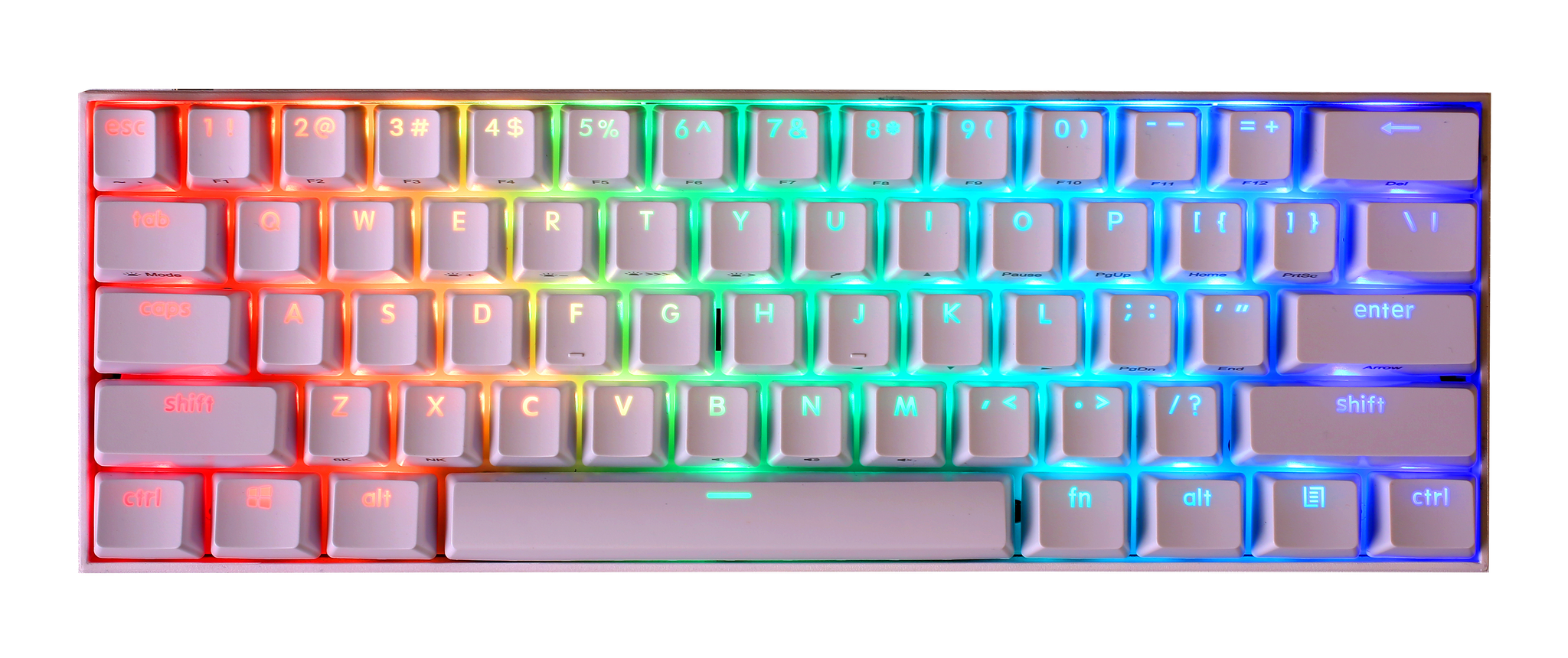 KBParadise V60 The 2 White RGB LED 60% Double Shot PBT Hotswap Mechani KBParadise V60 The 2 White RGB LED 60% Double Shot PBT Hotswap Mechani