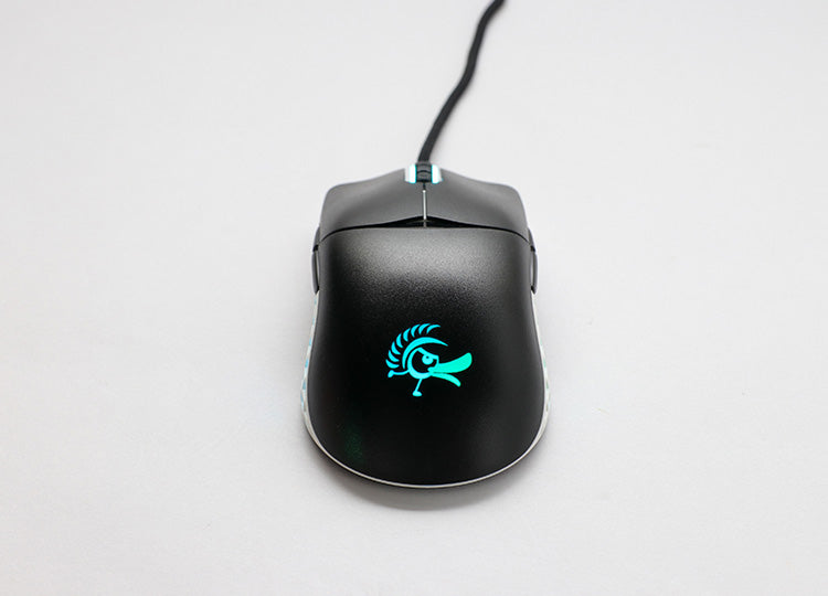 Ducky Black & White Feather Mouse (Huano Blue Microswitch) MKAPHRAZNA |42633|