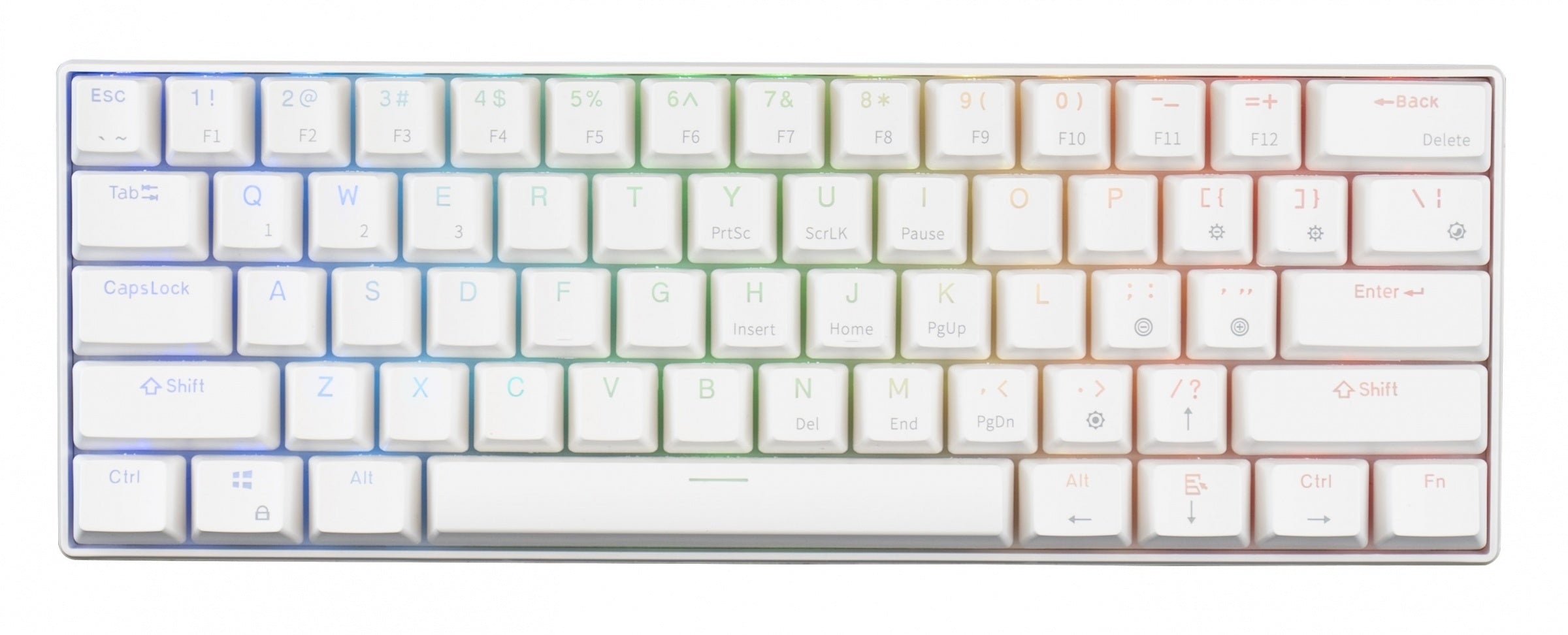 Meko Blink White 60% Mechanical Keyboard