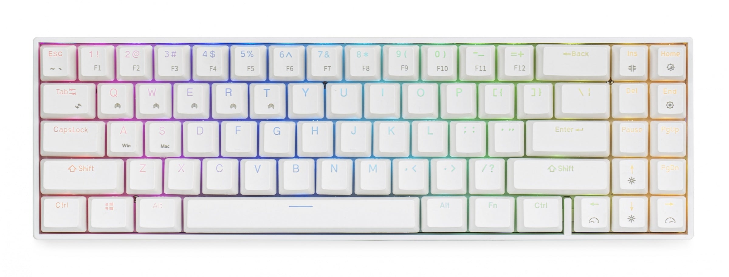 Meko Push White 65% Mechanical Keyboard