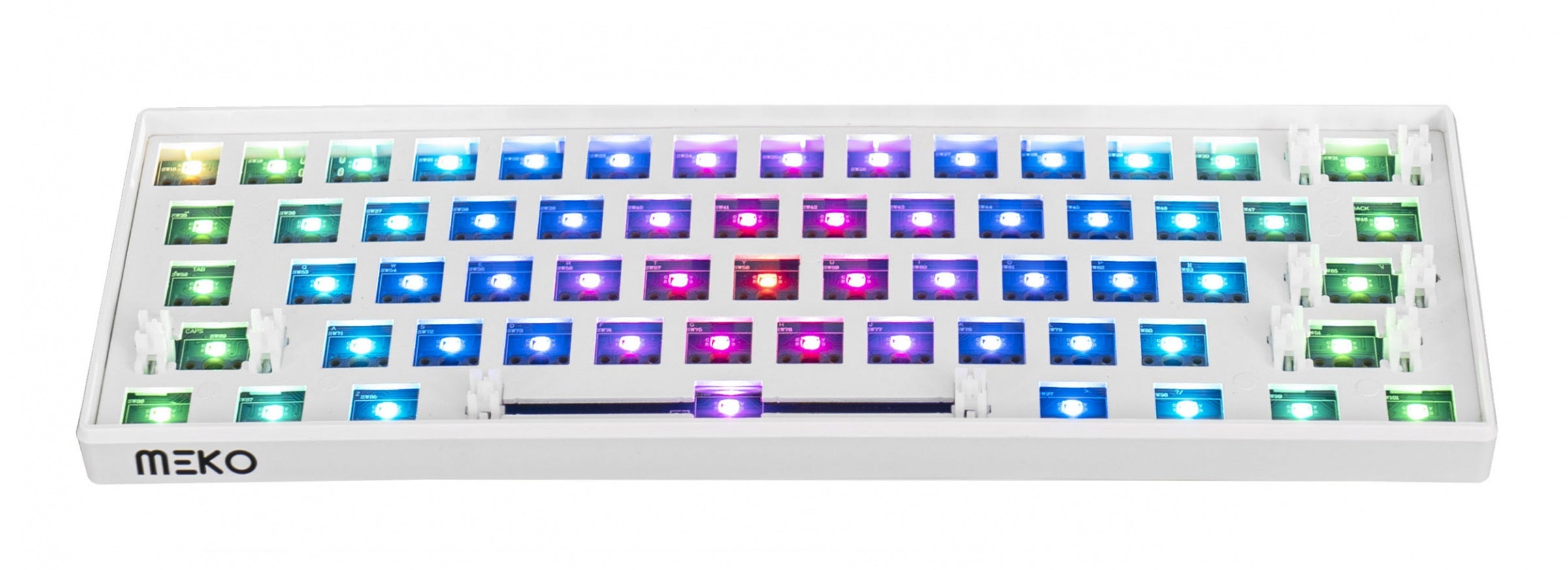 Meko Blink White Barebones 60% Mechanical Keyboard