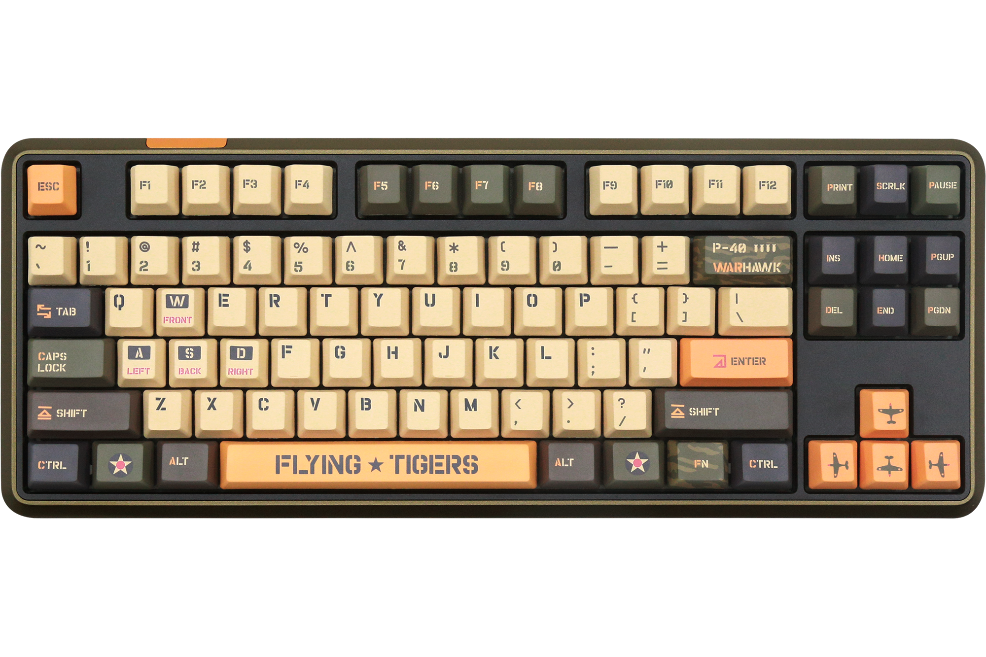 Varmilo Sword 2-87 Flying Tigers White LED TKL Dye Sub PBT Varmilo Sword 2-87 Flying Tigers White LED TKL Dye Sub PBT