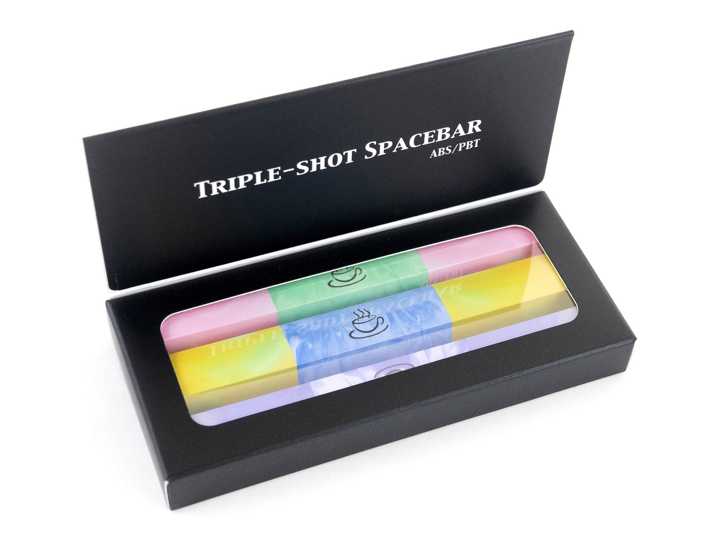 Tai-Hao Three Pack Random Color OEM Profile Triple Shot ABS / PBT Spacebars Tai-Hao Three Pack Random Color OEM Profile Triple Shot ABS / PBT Spacebars