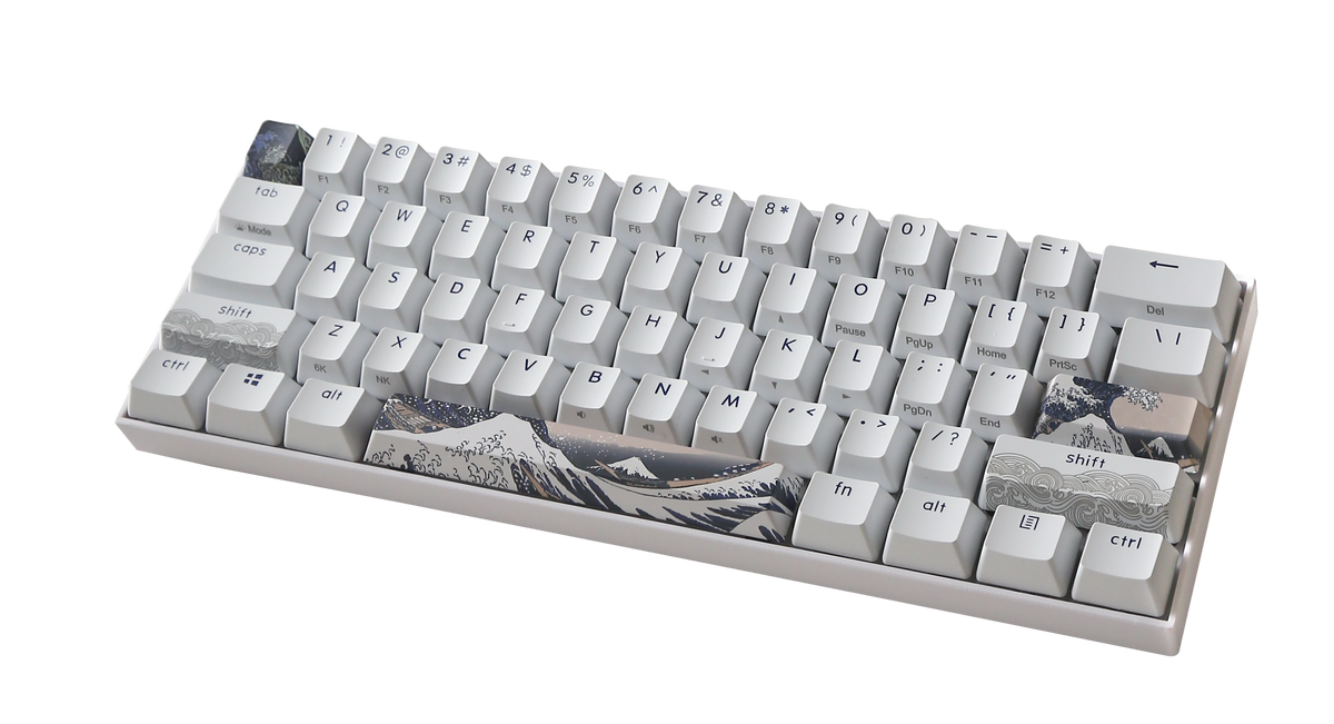 KBParadise V60 The 2 Great Wave 60% Double Shot PBT Hotswap Mechanical