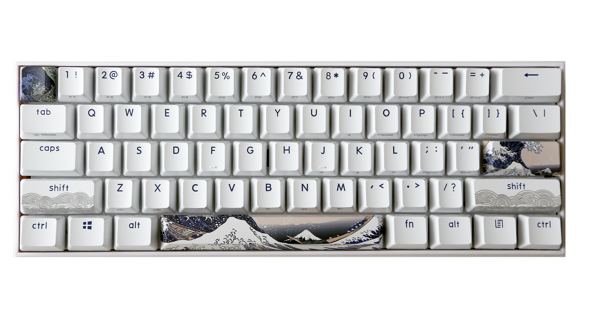 KBParadise V60 The 2 Great Wave 60% Double Shot PBT Hotswap Mechanical