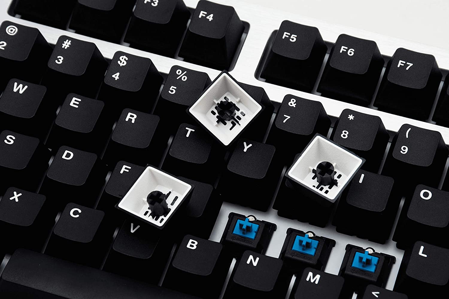 Mistel Doubleshot PBT OEM Profile Mechanical Keyboard Keycaps White on Black MKUJSNG19Z |0|